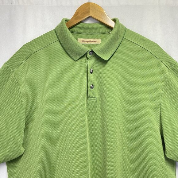 Tommy Bahama Textured Modal Short Sleeve Casual Golf Polo Shirt Men XL Green - Picture 6 of 16